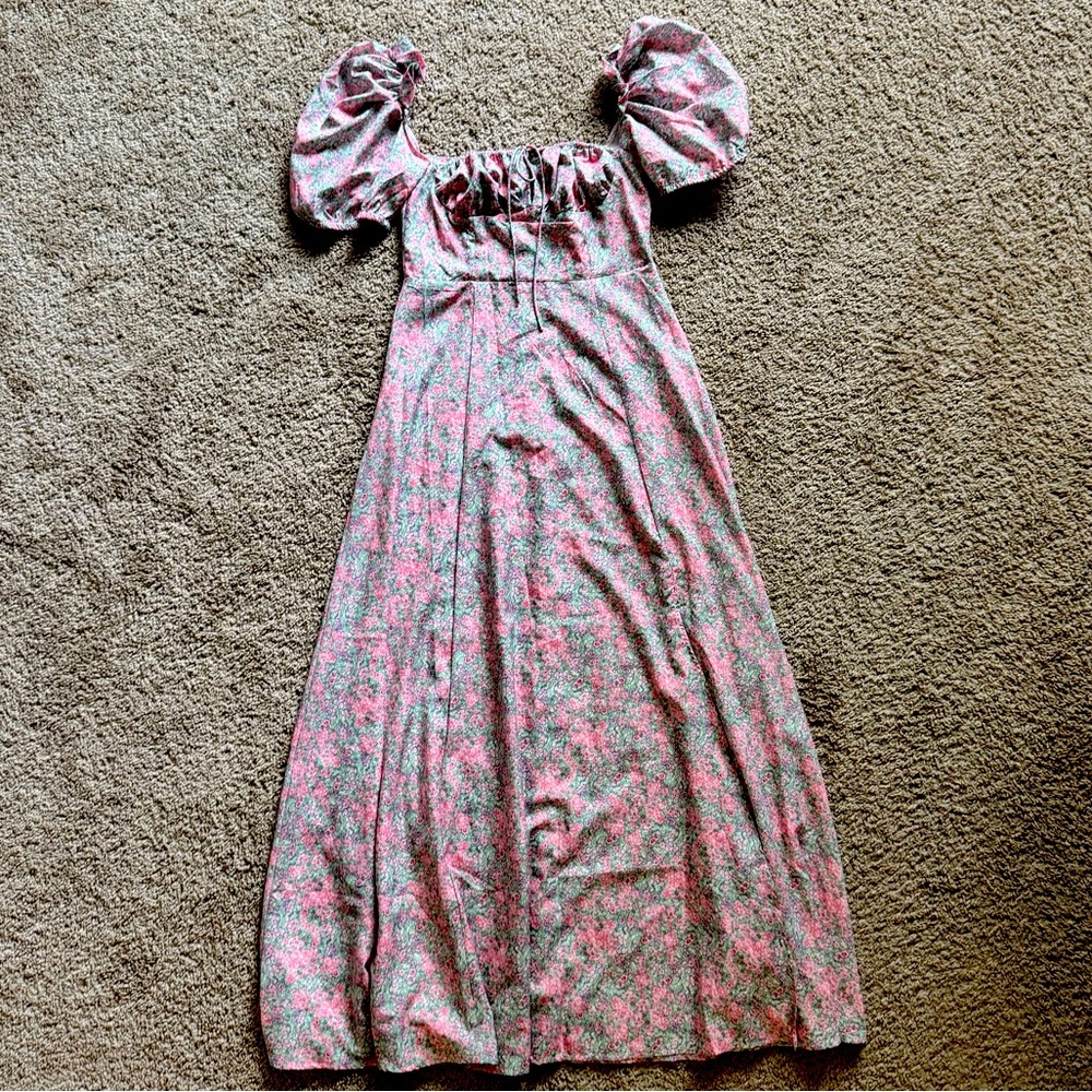 Love + Harmony Puff Sleeve Maxi Dress
